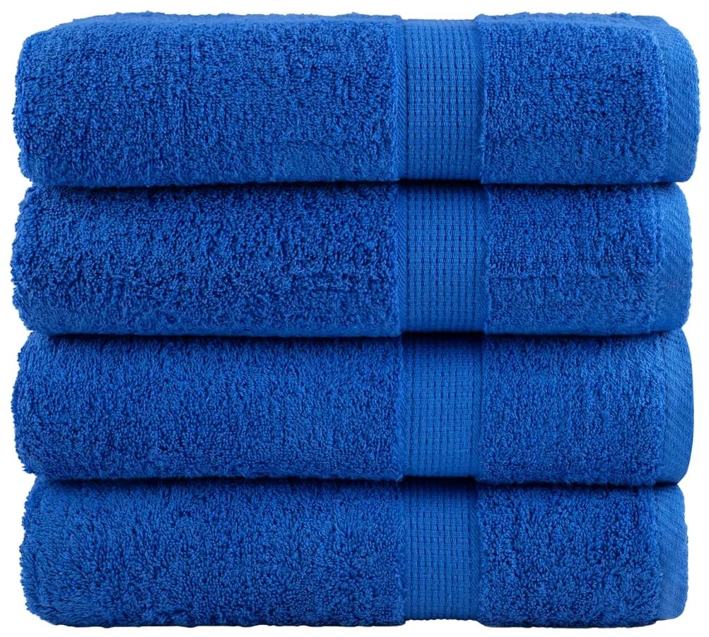 Toalhas de banho premium SOLUND 4 pcs 70x140 cm 600 gsm azul