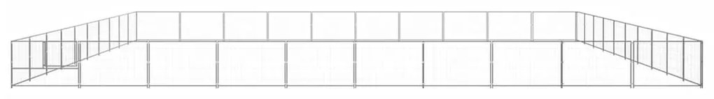 Canil para cães 100 m² aço prateado