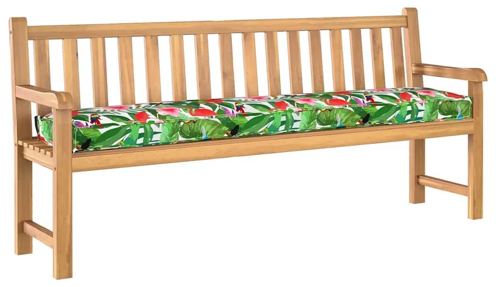 Almofadas de Paletes para Banco 2 pcs Selva Tropical 200x40x8 cm Tecid