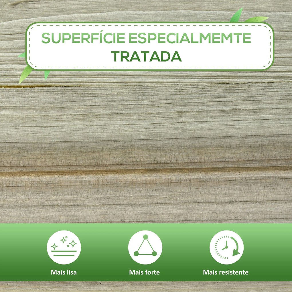 Horta Vertical de Madeira com Prateleira 91x51x76cm Mesa de Cultivo Re