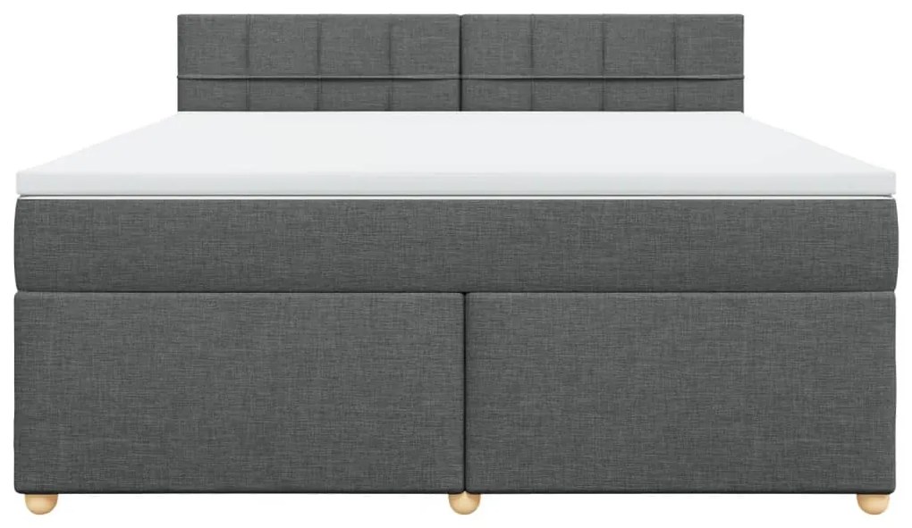 Cama com molas/colchão 180x200 cm tecido cinzento-escuro