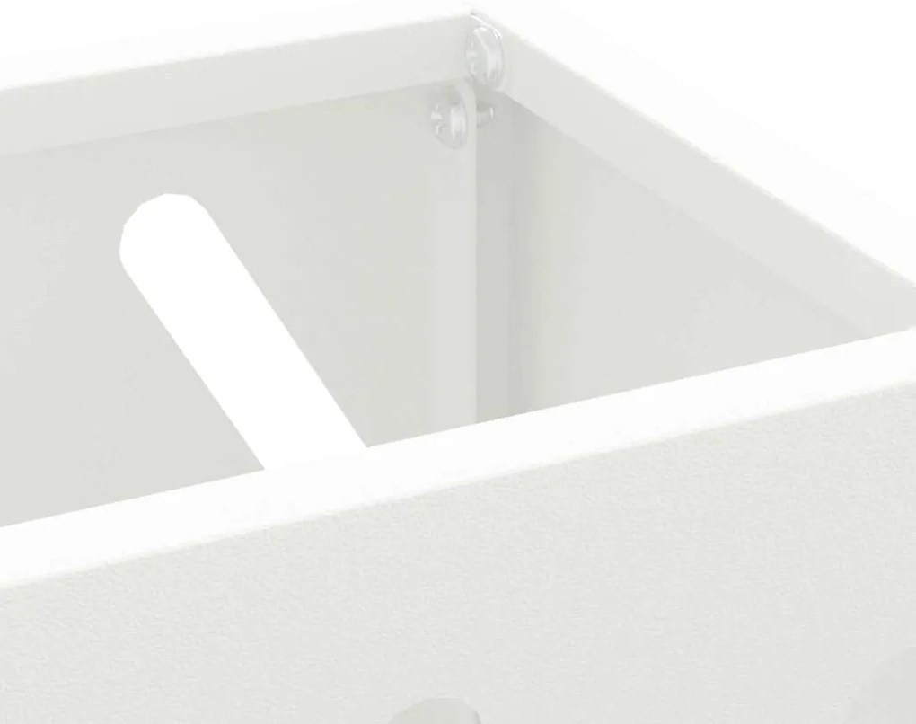 Suporte de guarda-chuva branco 28x12x41 cm em aço