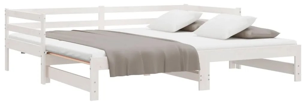 Estrutura sofá-cama de puxar sem colchão 90x190 cm branco