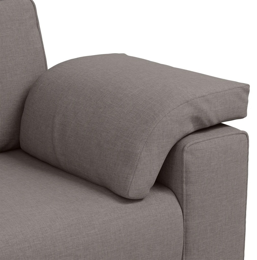 Conjunto de Sofá 2 Peças com Almofadas em Tecido Taupe