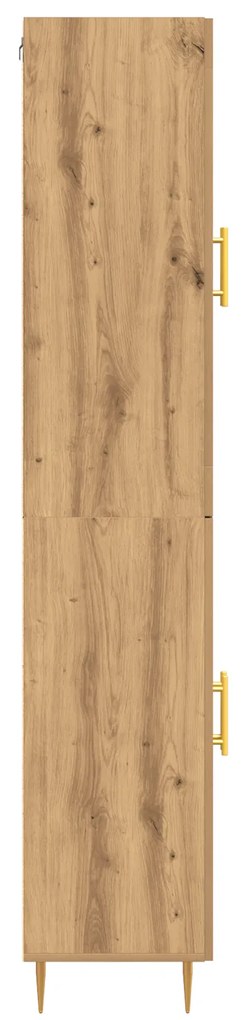 Highboard Artesanal de Carvalho 69.5x34x180 cm Madeira engenheirada