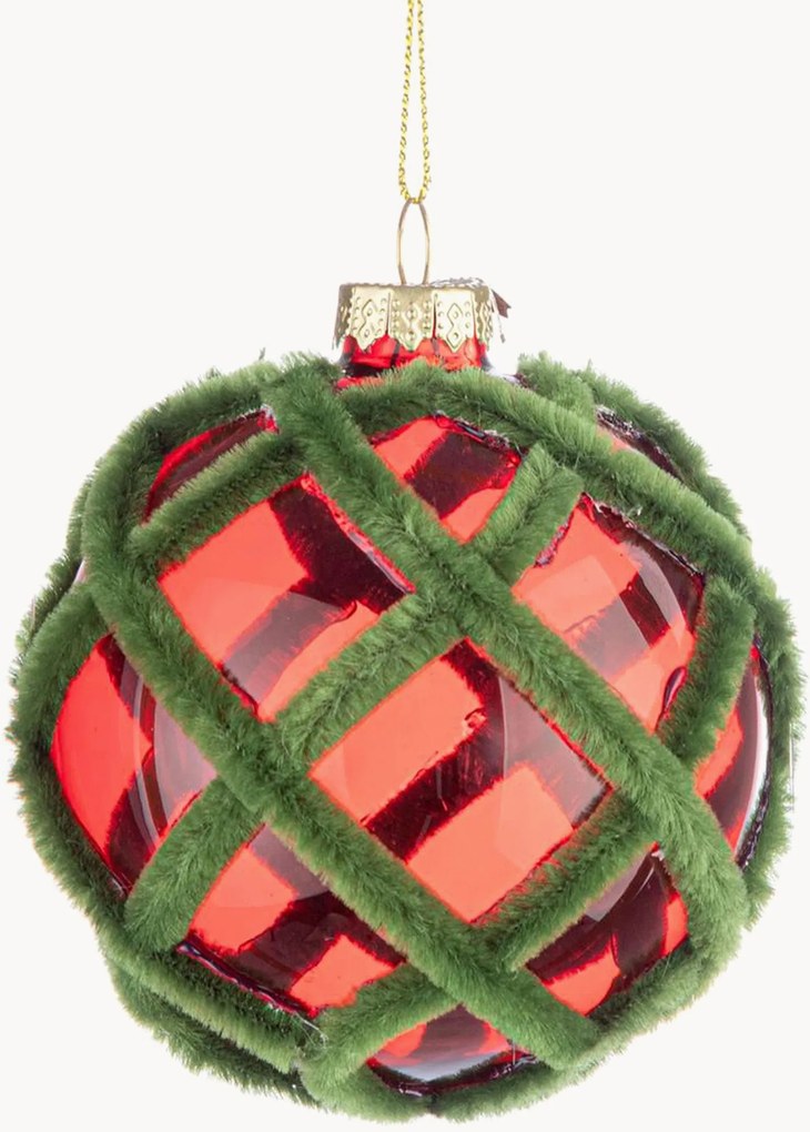 Bolas de Natal em vidro Tinselly, vários tamanhos