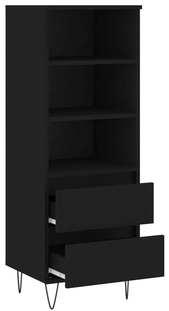 Aparador alto 40x36x110 cm derivados de madeira preto