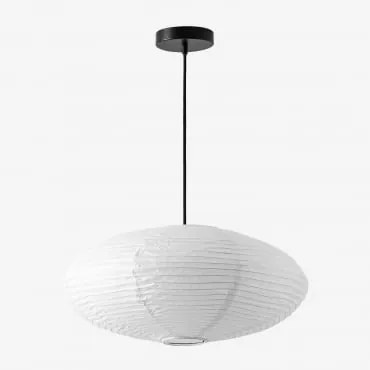 Lâmpada De Teto Suspensa Em Papel De Arroz Gogian Branco - Sklum