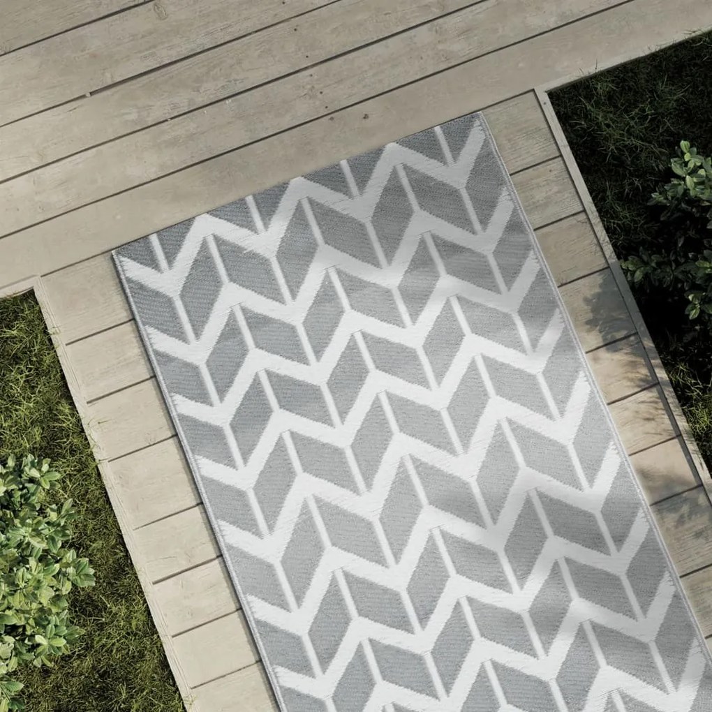 Tapete de exterior 80x150 cm ARAKIL PP cinzento