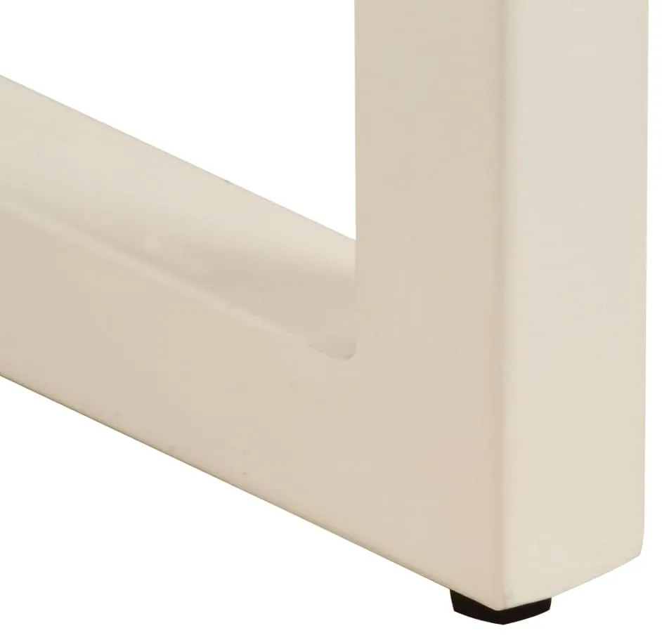 Mesa de jantar 115x55x76 cm madeira de mangueira maciça e aço