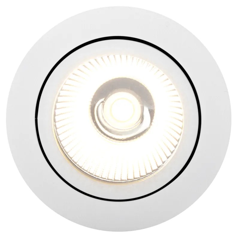 Foco embutido branco 9,5 cm incl. LED 1015 lm regulável IP23 - Gaius