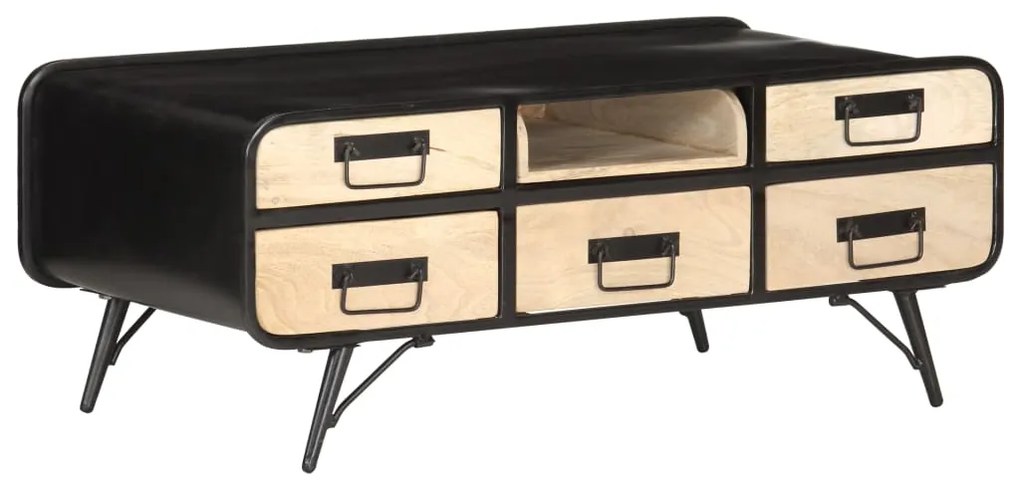 Mesa de centro 100x50x40 cm madeira de mangueira maciça