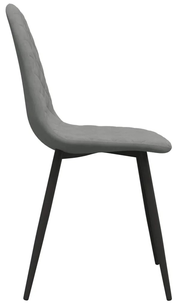 Cadeiras de jantar 4 pcs veludo cinzento-claro