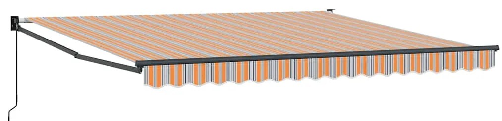 Toldo Retrátil Manual Riscas Multicoloridas 400x300 cm
