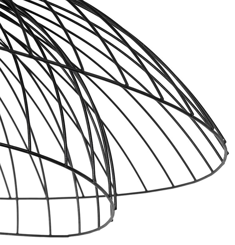 Candeeiro de teto design preto 60cm - PUA Design