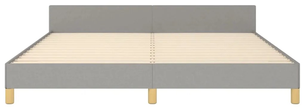 Estrutura de cama sem colchão 180x200 cm tecido cinzento-claro