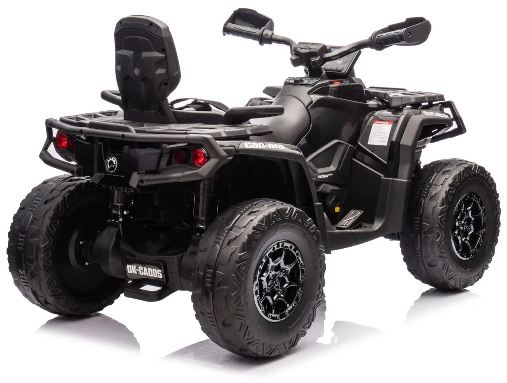 Moto 4 elétrica para crianças 12V Can Am Outlander 4×4 200W rodas Espuma EVA, assento couro Carga até 50Kg Cinzenta