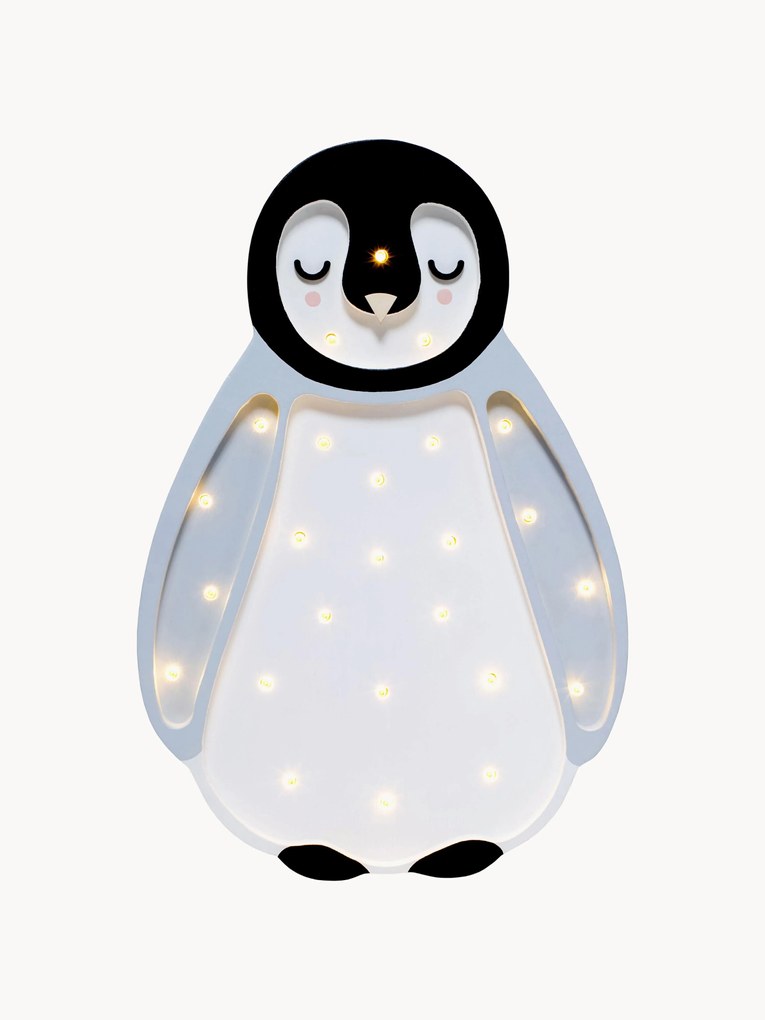 Candeeiro de teto para crianças LED regulável artesanal Baby Penguin, com temporizador e comando remoto