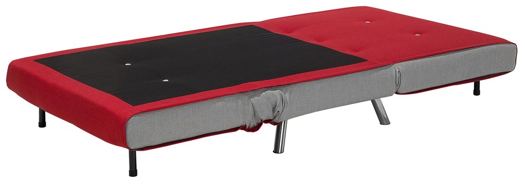 Sofá-cama em tecido vermelho FARRIS Beliani