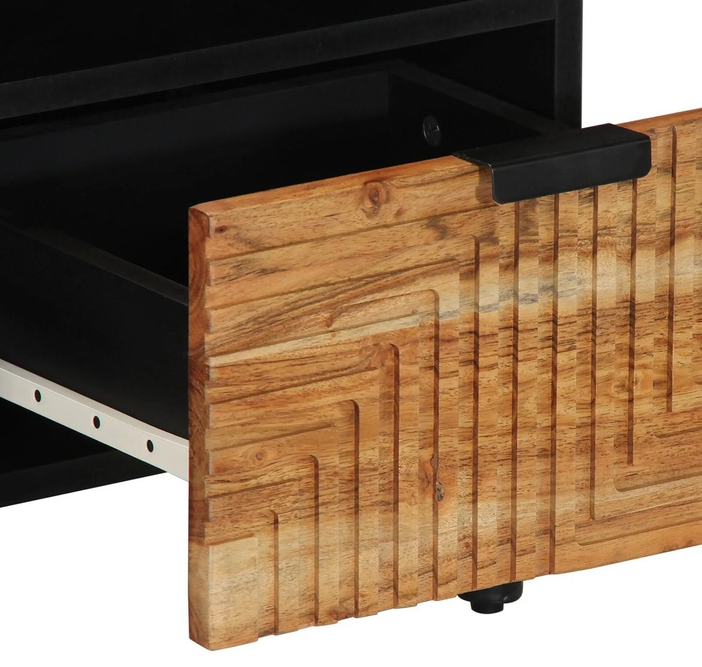 Estante para TV vidaXL 100x33,5x46 cm Madeira Sólida de Acácia