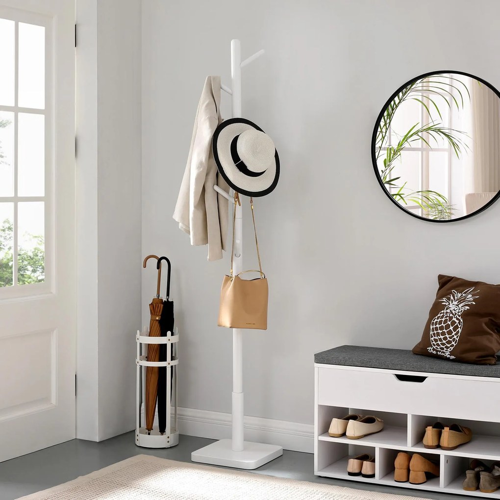 Cabide aspeto simples 30 x 30 x 175 cm branco