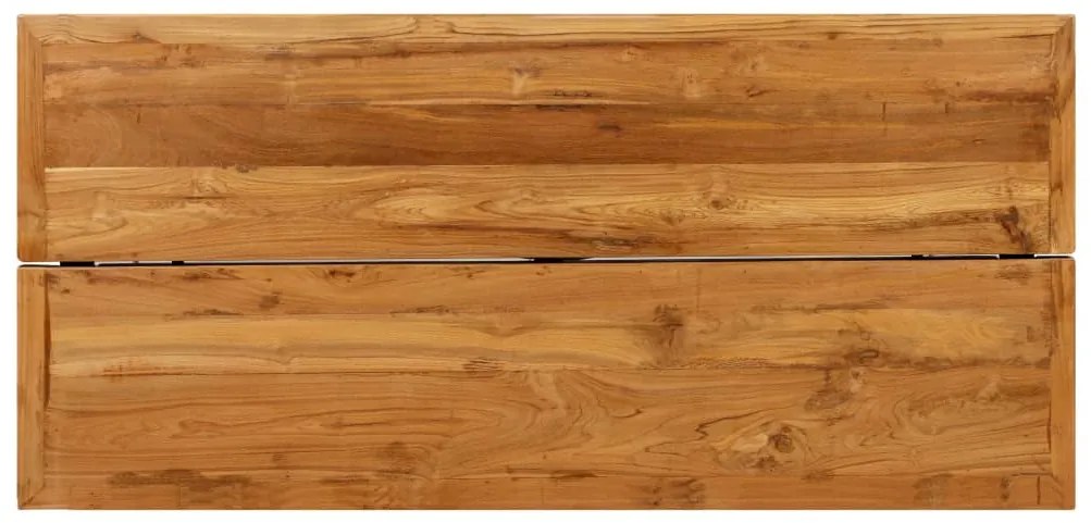 Mesa de bar em madeira de teca recuperada maciça 150x70x106 cm