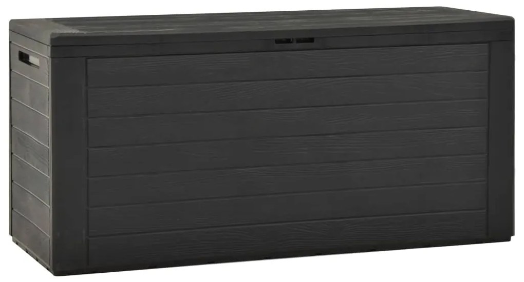 Caixa de arrumação para jardim 116x44x55 cm antracite