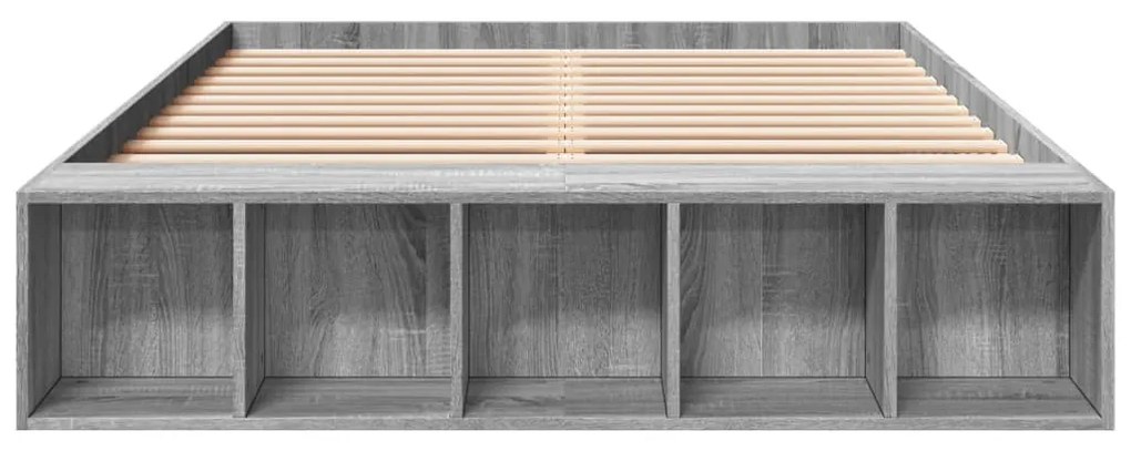 Estrutura cama 120x190 cm derivados de madeira cinzento sonoma