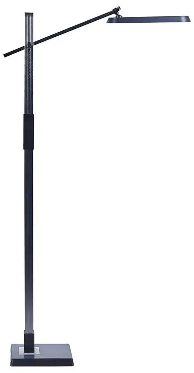 Candeeiro de pé LED cinzento escuro 144 cm AQUARIUS Beliani