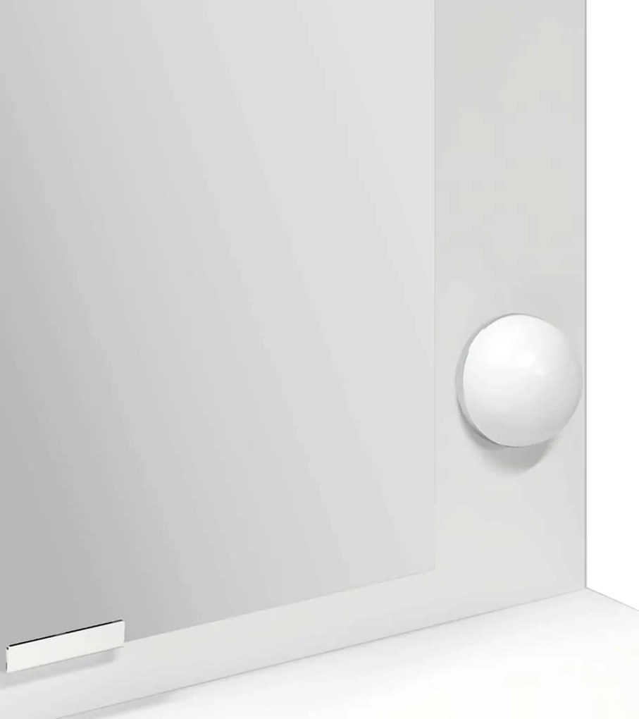 mesa de maquiagem branca vidaXL com luzes LED - 100x41x135 cm