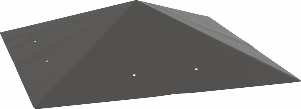 Outsunny Cobertura de reposição para pavilhão 3 x 3 m, resistente à água, teto de pavilhão UPF30+, capa de reposição em tecido Oxford, 370 g/m², Cinza | Aosom Portugal