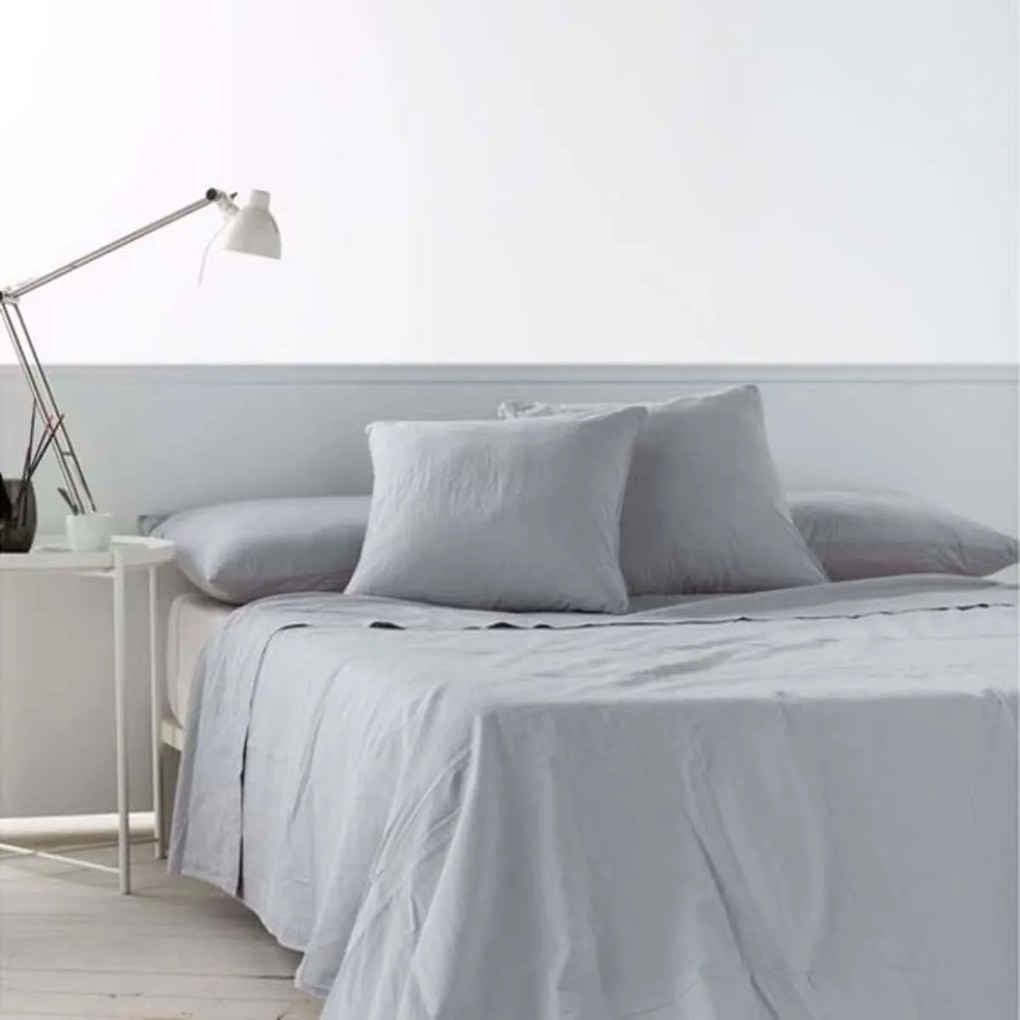 Lençol de cima Naturals Cinzento - Cama de 150 (240 x 270 cm)