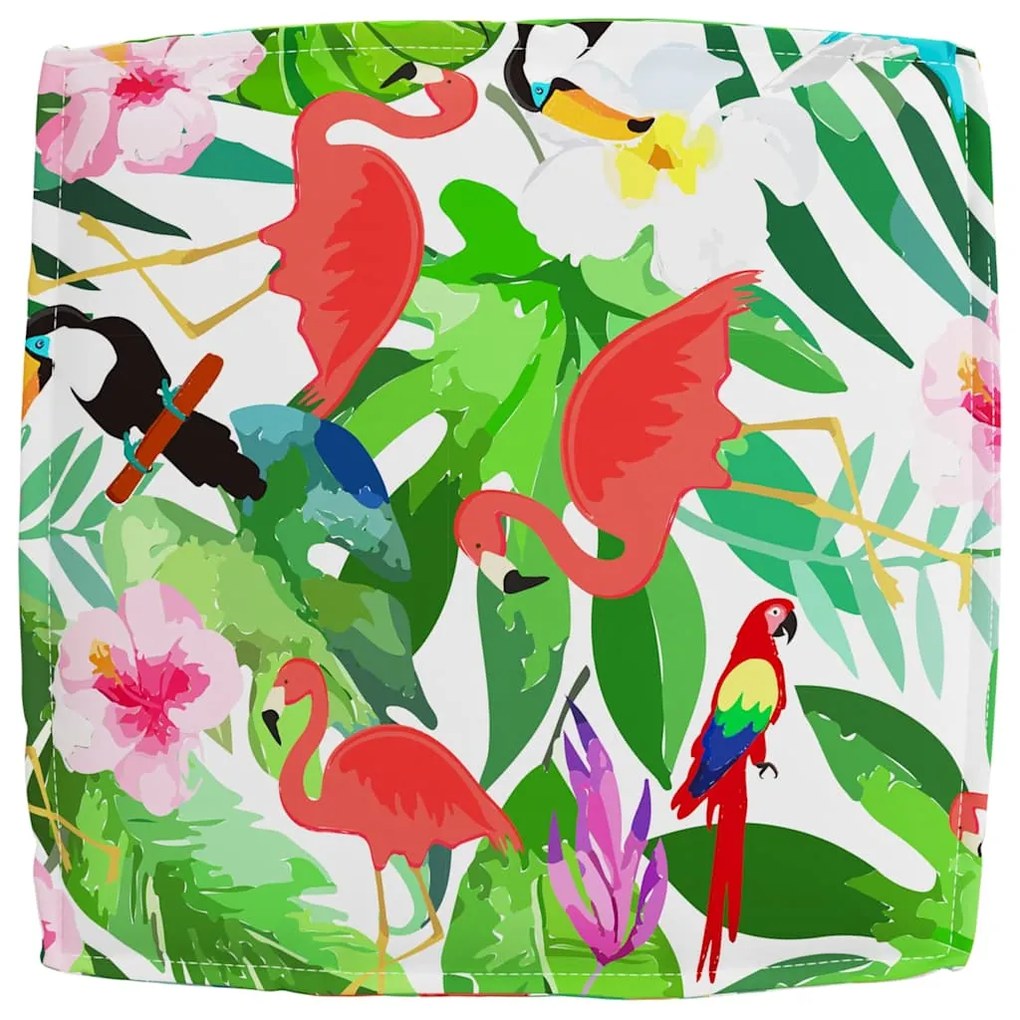 Almofada de pallet para assento Tropical Jungle 60 x 60 x 12 cm, tecid