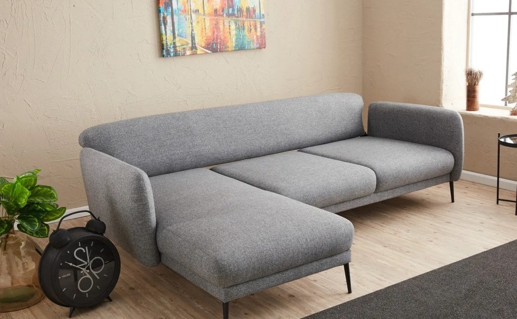 Sofá-Cama de Canto Venus – Cinzento – 265x80x163 cm