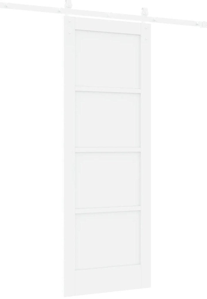 Porta Deslizante vidaXL com Conjunto de Ferragens Branca 73.5x198.5 cm