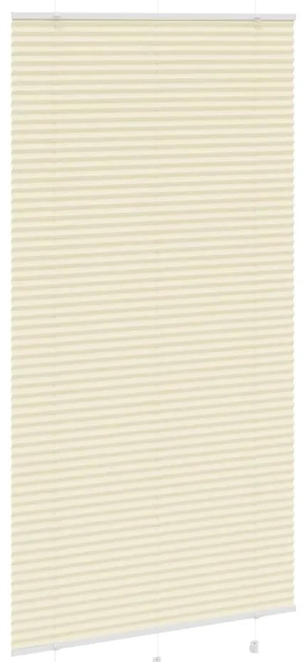 Creme Plissada Cega 105x200 cm Largura Tecido 104,4cm Poliéster