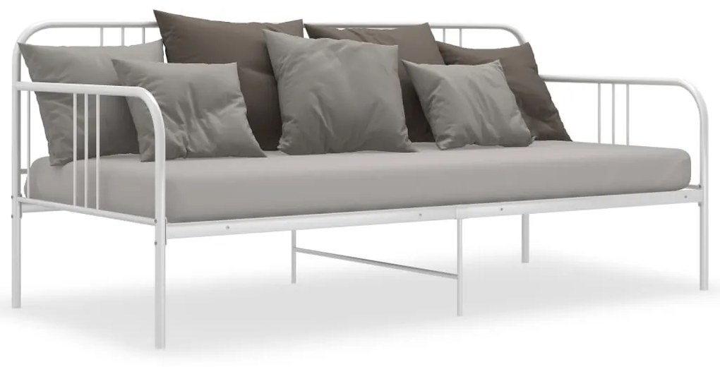 Sofá-cama 90x200 cm metal branco