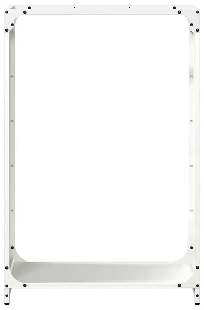 Suporte para lenha 60x28x90 cm aço laminado a frio branco