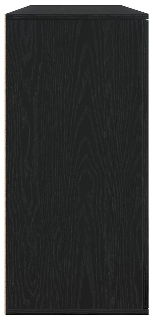 Buffets 2 pcs Carvalho Preto 79x38x80 cm Madeira de engenharia