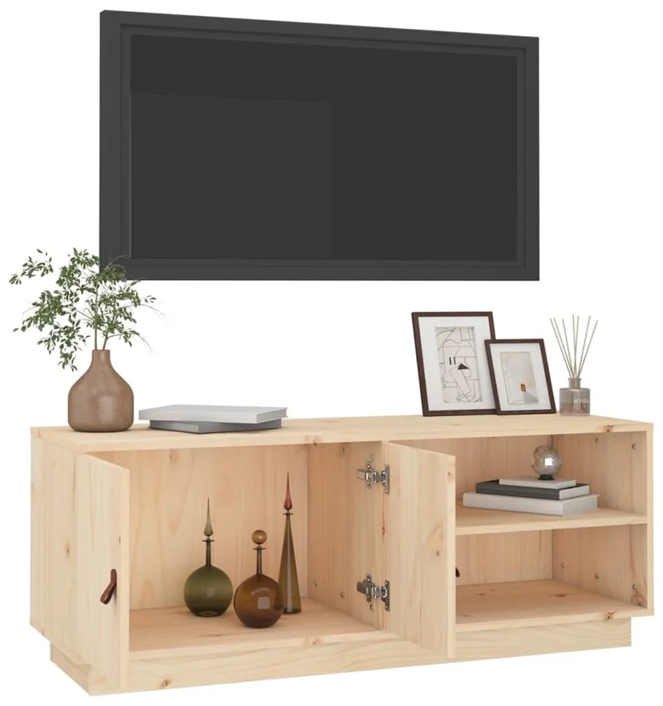 Móvel de TV 105x34x40 cm madeira de pinho maciça