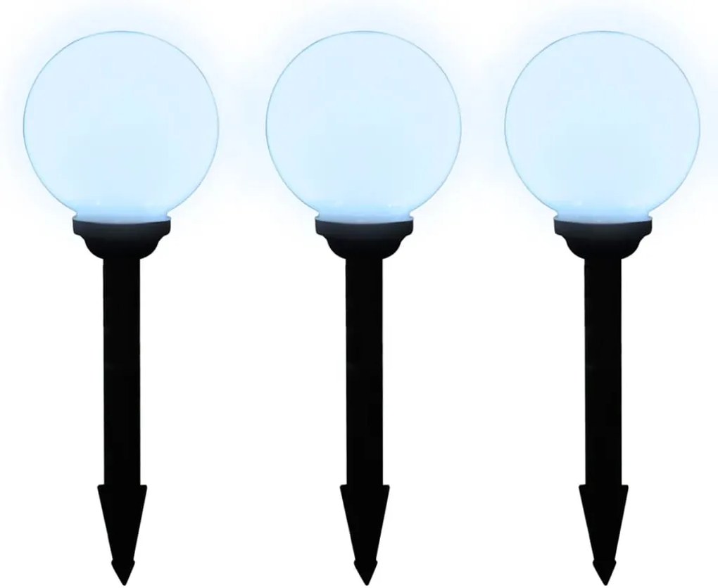 Candeeiros de exterior 6 pcs LED 20 cm com estacas de enterrar