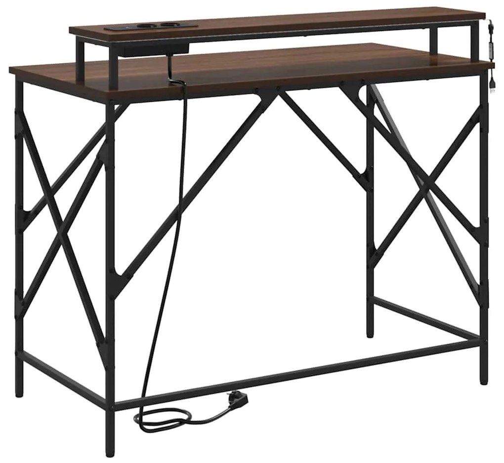 Mesa Carvalho castanho 100 x 50 x 86.5 cm Madeira processada