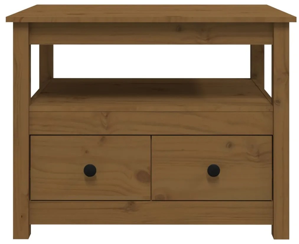 Mesa de centro 71x49x55 cm pinho maciço castanho mel