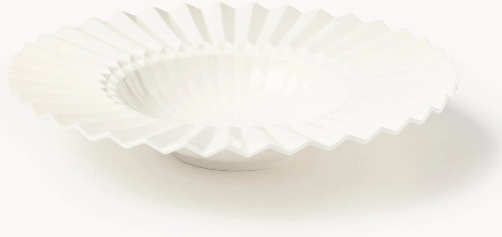 Pratos de sopa em porcelana com padrão em relevo Antonin, conjunto de 4