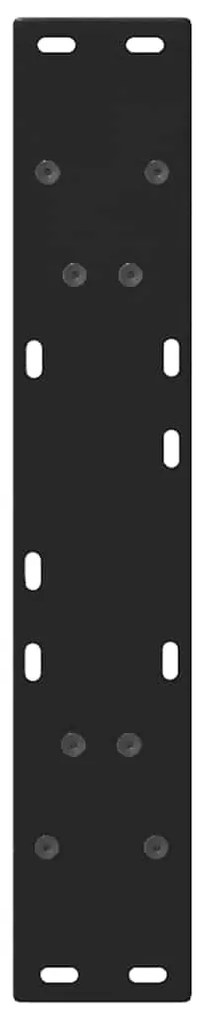 Pés para mesa de jantar em formato de V, 2 peças, preto, 50x(72-73,3)
