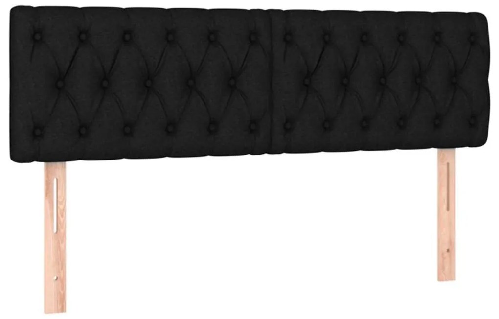 Cama com molas/colchão 160x200 cm tecido preto