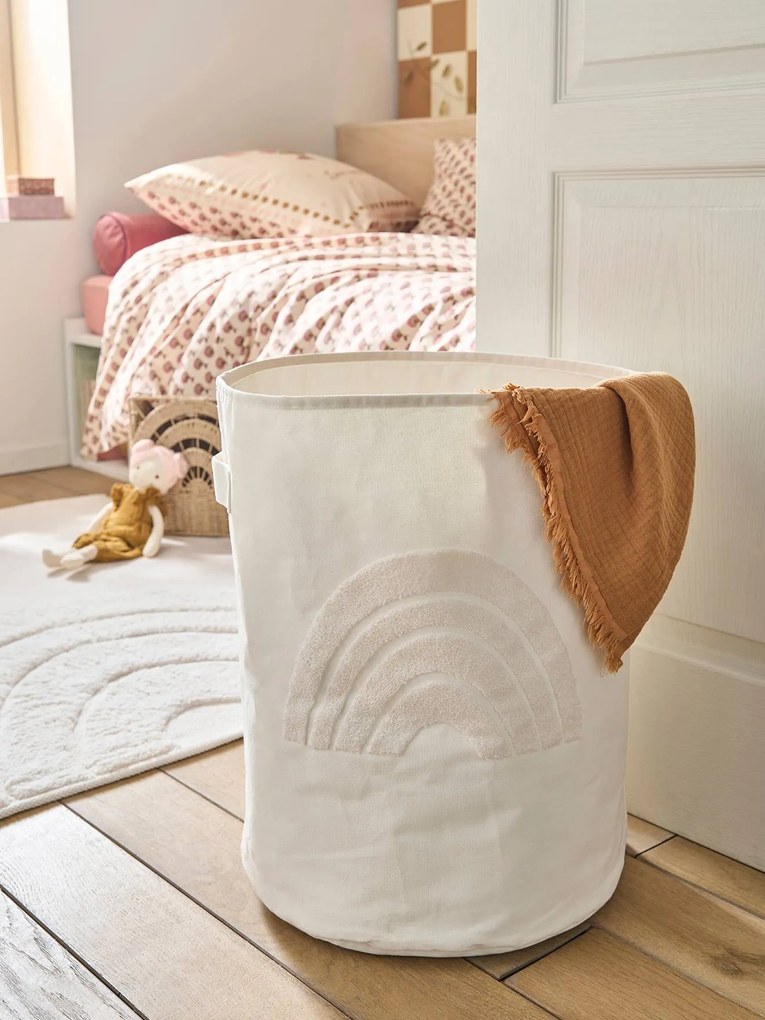 Cesto de arrumação XL arco-íris   cru