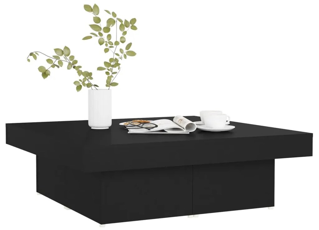 Mesa de centro 90x90x28 cm contraplacado preto