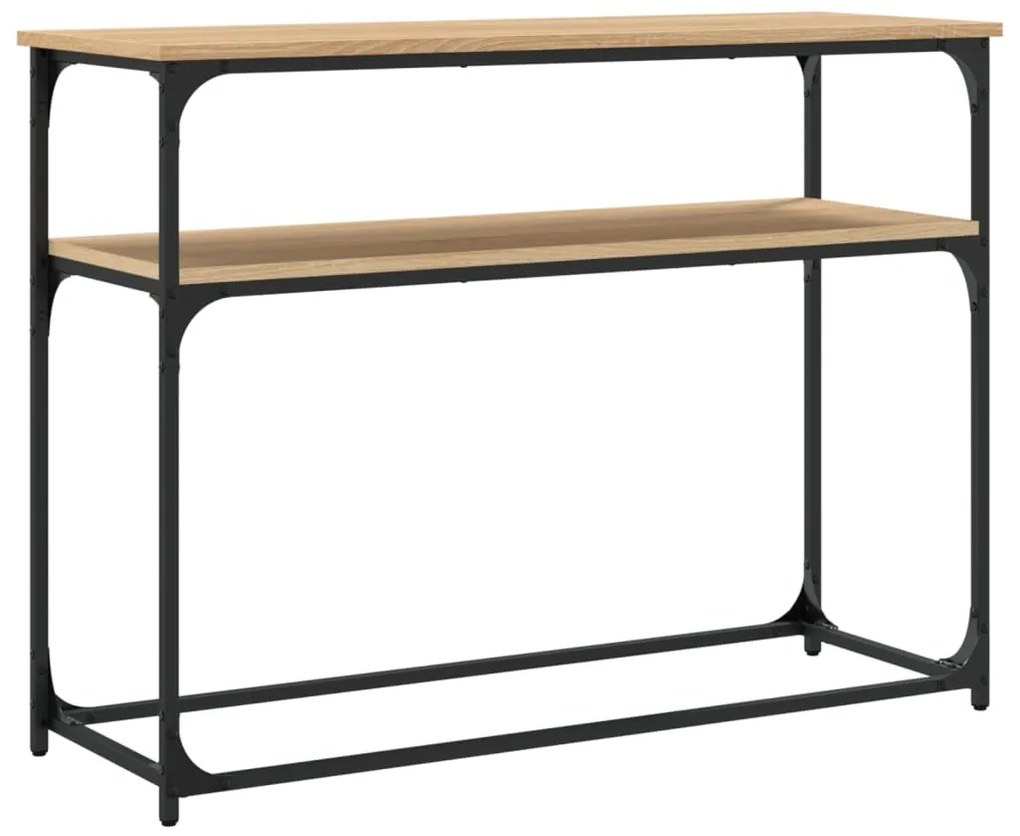 Mesa consola 100x35,5x75cm derivados de madeira carvalho sonoma