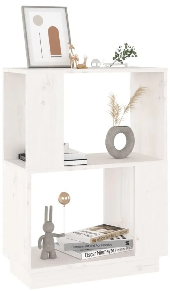 Estante/divisória 51x25x70 cm pinho maciço branco